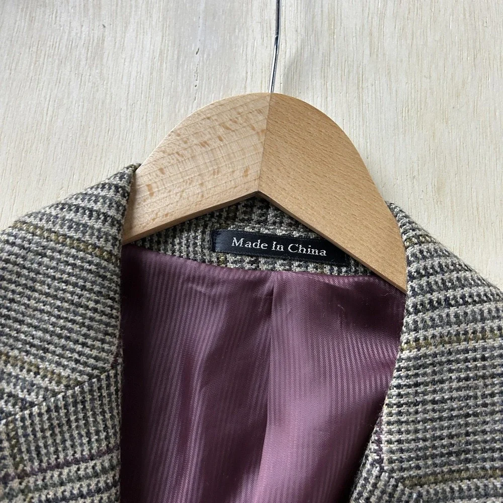 Pendleton Blazer Mens 42R Gray Wool Glen Plaid Sport Coat Jacket Tweed Classic